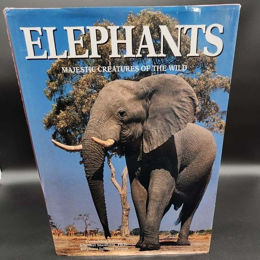 Elephants Majestic Creatures of the Wild Hardcover Book New Old Stk Nature 1992